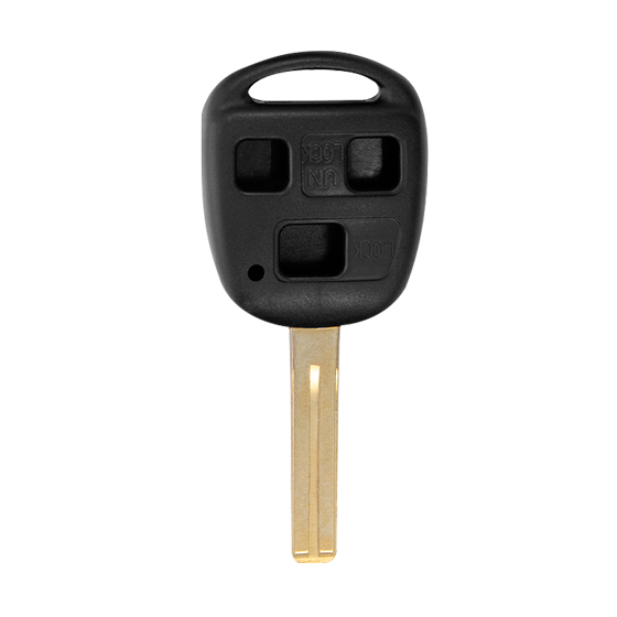Metallo PREMIUM For  Lexus TOY48  3-Button  SHORT Blade Remote Head Key Shells (T)