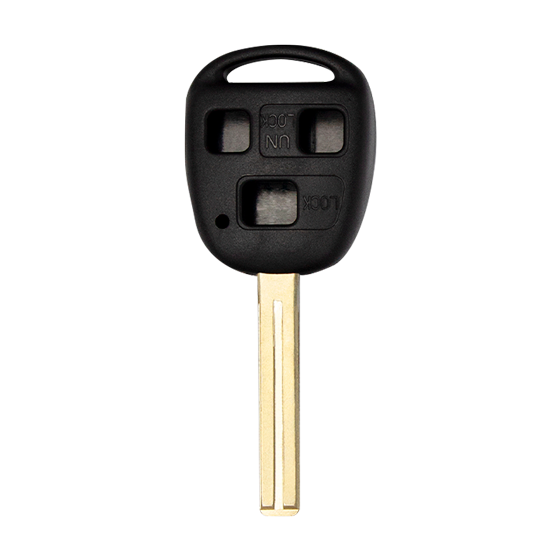 Metallo PREMIUM For  Lexus TOY40  3-Button   LONG Blade Remote Head Key Shells (T)