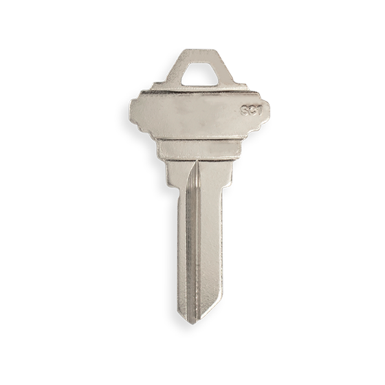 SC1  Nickel Plated Finish  Residential Metal Head Key