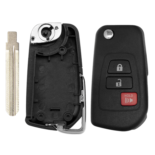 For Toyota 3-Button  HYQ12BDM Flip key Shells