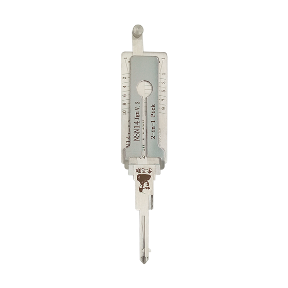 Original Lishi 2 in 1  10-Cut  for  Nissan-Subaru   NSN14-DA34  V.3  Ignition
