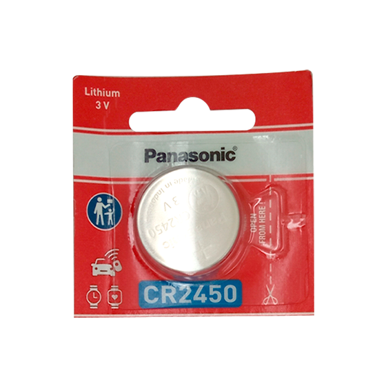 4-Pack CR2450 Panasonic 3 Volt Lithium Coin Cell Battery