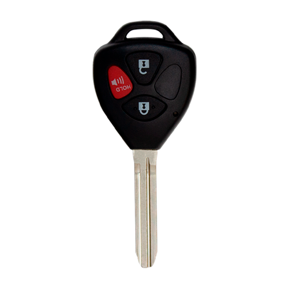 For Toyota Yaris 2007-2013 3-Button MOZB41TG (PN:89070-52850)  TR47 Blade 4D-67 Chip 315Mhz Remote Head Key