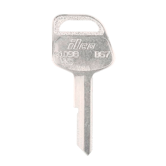 Ilco 10-Pack S1098WD­B67 For GM   AL0117000B Mechanical Metal Head Key