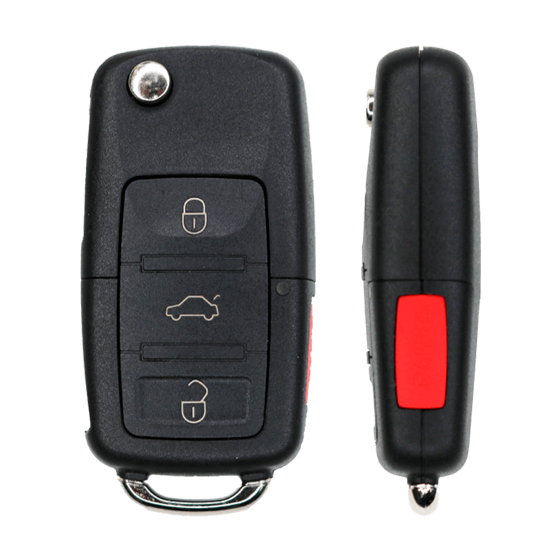 For Volkswagen 2002-2008   4-Button  1J0959753DC  w/Trunk  Remote Flip Key  (S)