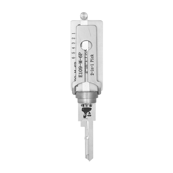 Original Lishi 2 in 1 for   Kwikset   KW1-E109    6 Pines (Anti-Glare)