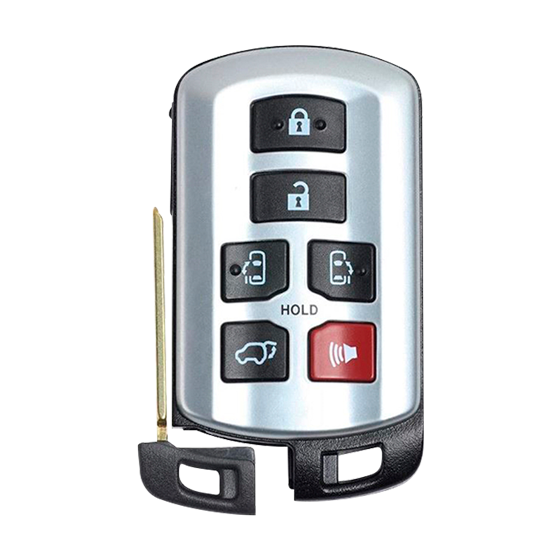 For Toyota Sienna 2011-2020 6-Button HYQ14ADR (PN:89904-08010) w/Hatch-Left & Rigth Sliding Door Smart Key  (B)