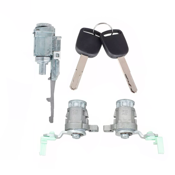 OEM/Refurbished HS Honda Ignition Lock Set  (Lock Cylinder-Housing-Door Lock)+ 2 Logo Keys