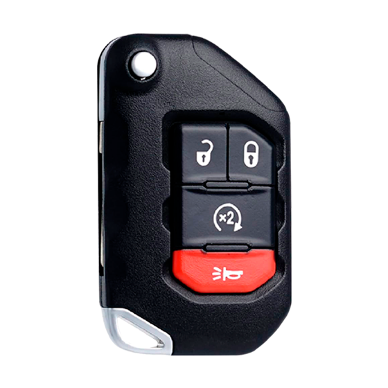 For Jeep Wrangler  2018-2021  4-Button  OHT1130261   w/Rmt Start  4A Chip  Remote Flip Key