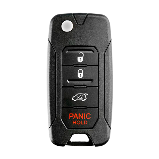 For Jeep Renegade-Fiat 500X 2016-2020 4-Button 2ADFTFI5AM433TX (PN:65YK41LXHAA)  433Mhz Remote Flip Key