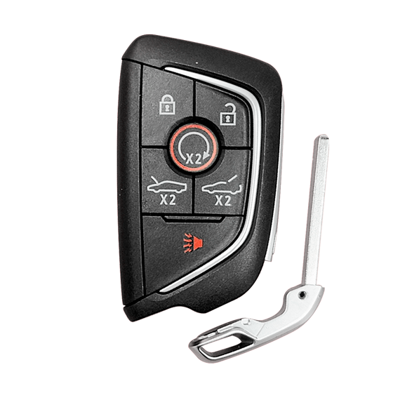 For Chevrolet Corvette C8 2020-2021 6-Button  YG0G20TB1 (PN:13538851)  w/Trunk & Rmt Start  ID49 128-Bit (NXP Hitag-PRO) 433Mhz Smart Key