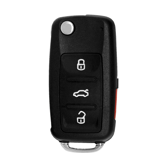 For Volkswagen Touareg 2004-2008 4-Button  KR55WK45032  w/Trunk HU66 Blade  315Mhz Remote Flip key