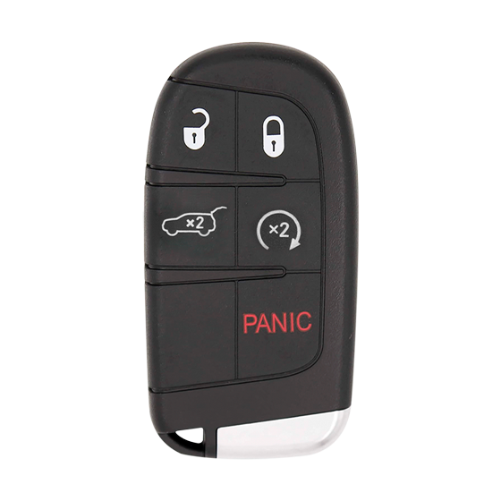For SUV's Jeep Compass 2017-2020 5-Button  M3N-40821302 (PN:68250343AB/68250344) w/Hatch & Rmt Start    4A Chip  Smart Key  (S)