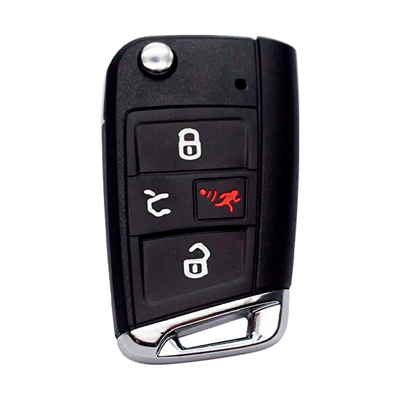 For Volkswagen 2015-2019 4-Button NBGFS12P01 (PN:5G0 959 752 BE) PEPS w/Trunk HU66 Blade MQB 48/MQB AES 315Mhz Remote Flip key