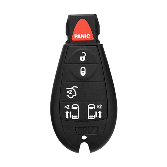 Metallo PREMIUM For  Chrysler-Dodge-Jeep 2008-2020  6-Button IYZ-C01C w/Hatch & Slidding Doors Fobik Smart Keys Shells  (T)