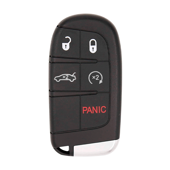 For Chrysler-Dodge-Jeep 5-Button M3N40821302 w/Trunk & Rmt Start Smart Keys Shells