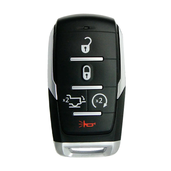 For Dodge RAM 1500 2019-2021  6-Button  OHT-4882056 w/Tailgate & Air Susp  Smart  Key Shell  (E).